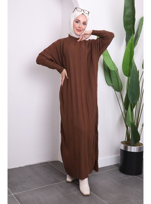 Brown - Knit Dresses - İmaj Butik