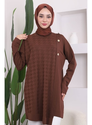 Brown - Knit Tunics - İmaj Butik