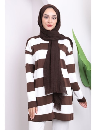 Brown - Knit Cardigan - İmaj Butik