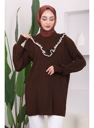 Brown - Knit Tunics - İmaj Butik