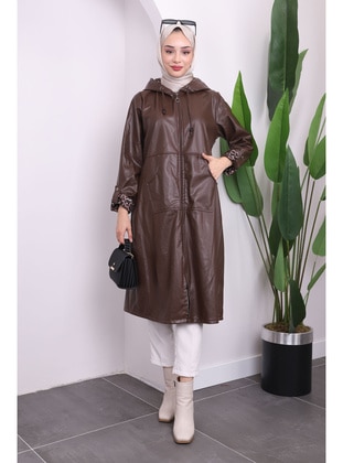 Brown - Unlined - Trench Coat - İmaj Butik