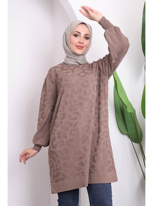 Brown - Knit Tunics - İmaj Butik