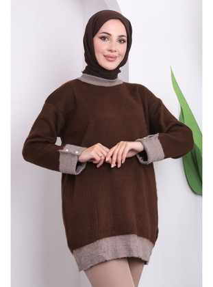 Brown - Knit Tunics - İmaj Butik