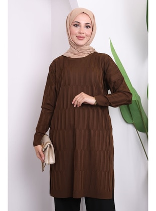 Brown - Knit Tunics - İmaj Butik