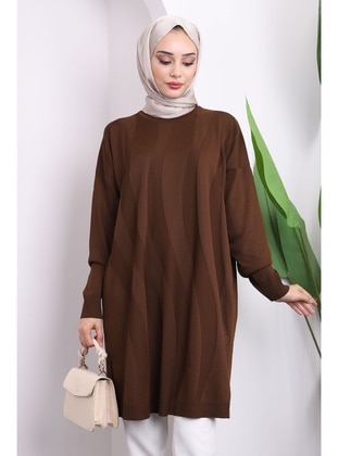 Brown - Knit Tunics - İmaj Butik