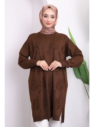 Brown - Knit Tunics - İmaj Butik