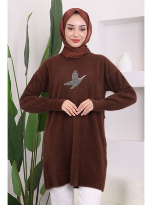 Brown - Knit Tunics - İmaj Butik