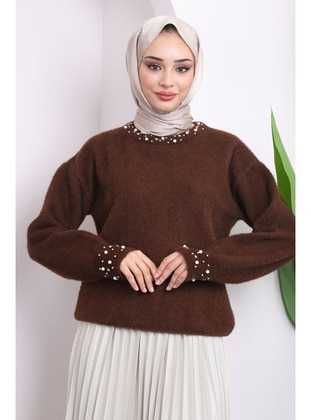 Brown - Knit Sweaters - İmaj Butik