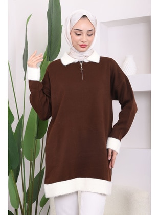 Brown - Knit Tunics - İmaj Butik