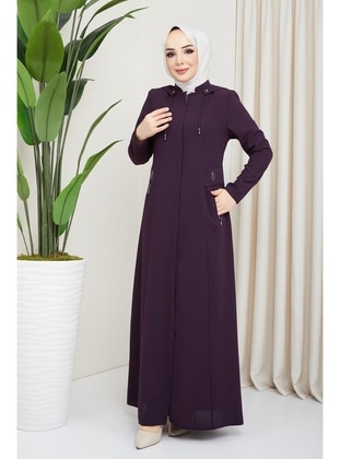 Maroon - Abaya - Hafsa Mina