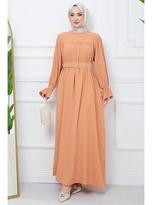 Salmon - Modest Dress - Hafsa Mina