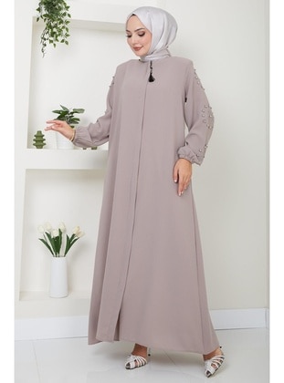 Beige - Abaya - Hafsa Mina