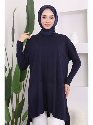 Navy Blue - Knit Tunics - İmaj Butik