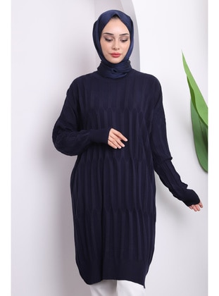 Navy Blue - Knit Tunics - İmaj Butik