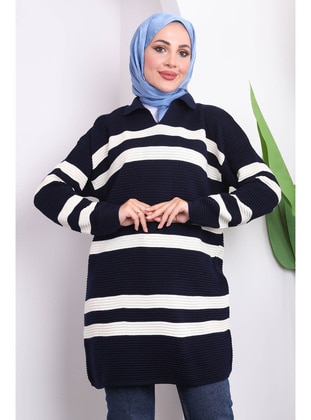 Navy Blue - Knit Tunics - İmaj Butik