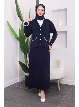 Navy Blue - Knit Suits - İmaj Butik