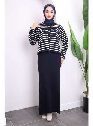 Navy Blue - Knit Dresses - İmaj Butik