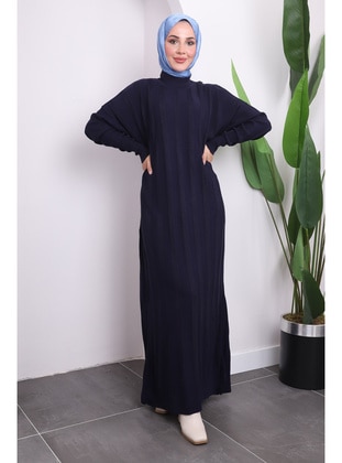 Navy Blue - Knit Dresses - İmaj Butik