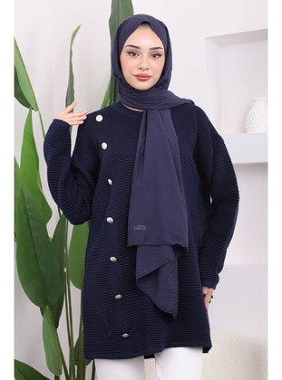 Navy Blue - Knit Tunics - İmaj Butik