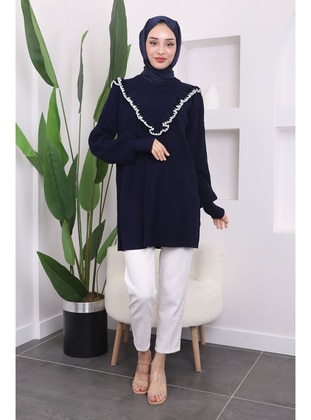 Navy Blue - Knit Tunics - İmaj Butik