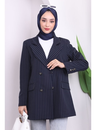 Navy Blue - Fully Lined - Jacket - İmaj Butik