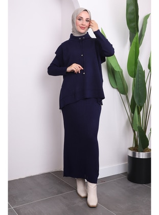 Navy Blue - Knit Dresses - İmaj Butik