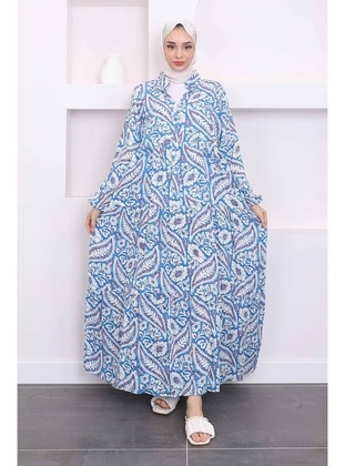 Blue - Modest Dress - İmaj Butik