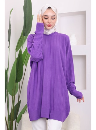 Purple - Knit Tunics - İmaj Butik