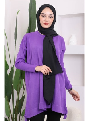 Purple - Knit Tunics - İmaj Butik