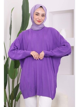 Purple - Knit Tunics - İmaj Butik