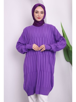 Purple - Knit Tunics - İmaj Butik