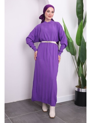 Purple - Knit Dresses - İmaj Butik