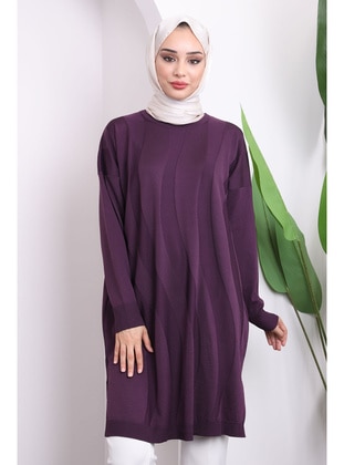 Purple - Knit Tunics - İmaj Butik