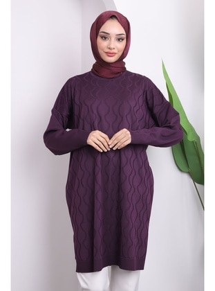 Purple - Knit Tunics - İmaj Butik