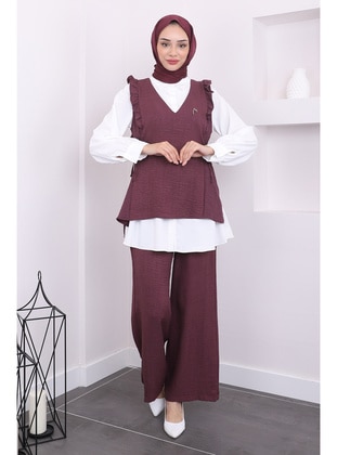 Maroon - Suit - İmaj Butik