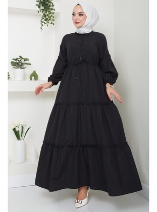 Black - Modest Dress - Hafsa Mina