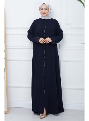 Navy Blue - Abaya - Hafsa Mina