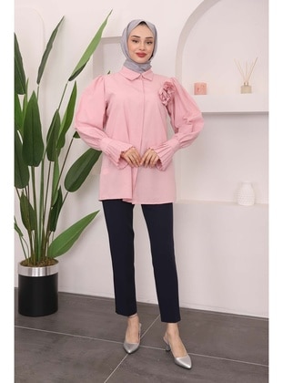 Powder Pink - Blouses - İmaj Butik