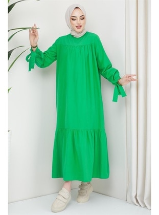 Green - Modest Dress - Hafsa Mina