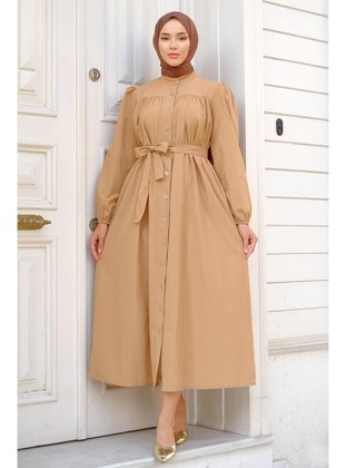 Camel - Modest Dress - Hafsa Mina