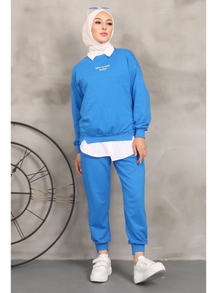 Saxe Blue - Tracksuit Set - İmaj Butik