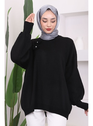 Black - Knit Sweaters - İmaj Butik