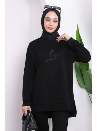 Black - Sweat-shirt - İmaj Butik