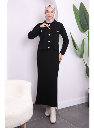 Black - Knit Dresses - İmaj Butik