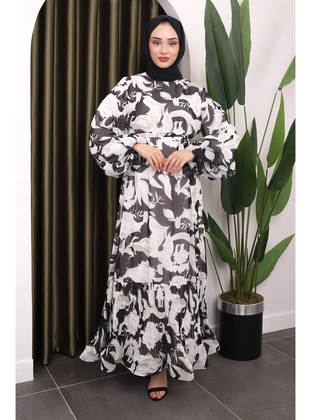 Black - Fully Lined - Modest Dress - İmaj Butik