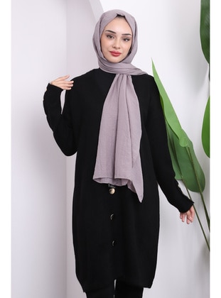 Black - Knit Cardigan - İmaj Butik