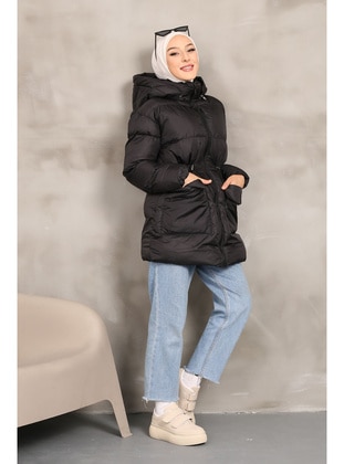 Black - Fully Lined - Puffer Jackets - İmaj Butik