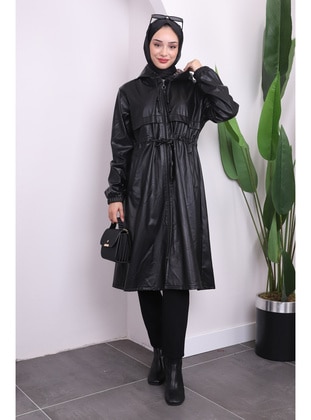 Black - Unlined - Trench Coat - İmaj Butik