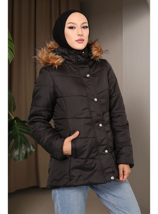 Black - Fully Lined - Puffer Jackets - İmaj Butik