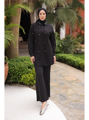 Black - Unlined - Suit - İmaj Butik